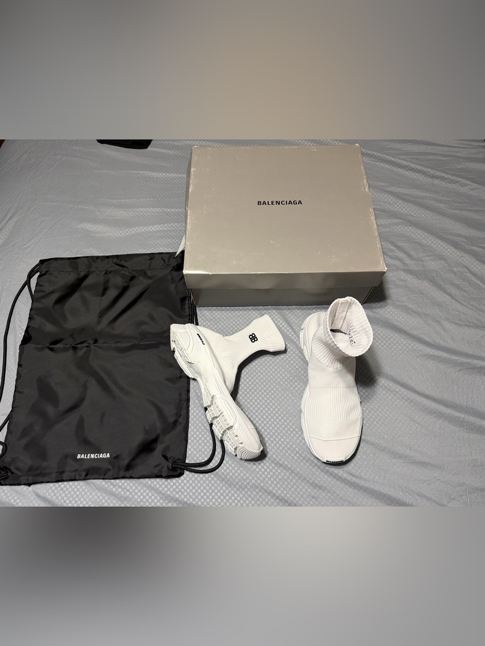Size 42EUR / 9US Balenciaga Speed 3.0 Sneakers White High Sock BB